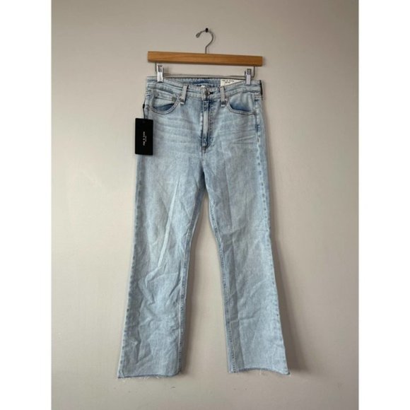Rag & Bone Nina High Rise Ankle Flare Denim Jeans Jade Women's Size: 27 NWT - Picture 2 of 9